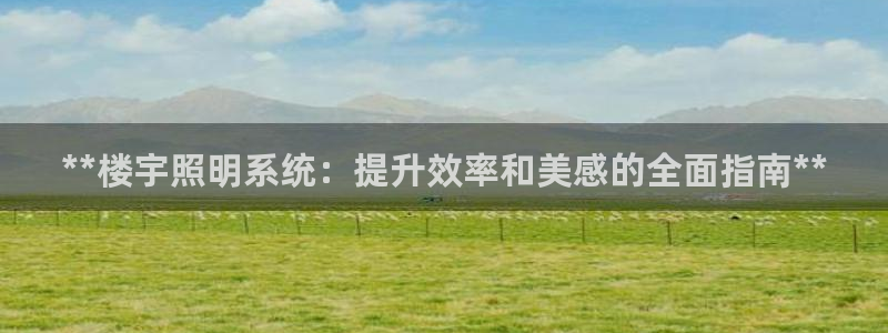 **楼宇照明系统：提升效率和美感的全面指南**