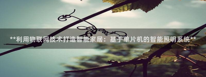 **利用物联网技术打造智能家居:基于单片机的智能照明系统**
